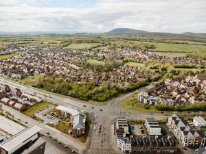 An aerial view over Lawley