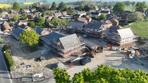 Drone pictures of a new housing development in Chirbury. Picture: J&pr