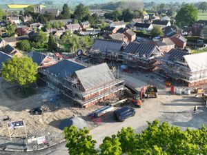 Supporting image for story: New drone photos of multi-million pound housing development in west Shropshire