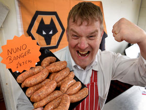 Supporting image for story: Wolves-supporting butcher creates Nuno sausages