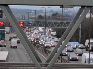 Traffic on M6 following crash