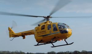 The first Wales Air Ambulance helicopter in 2001