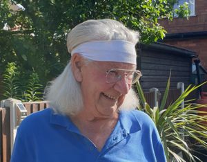 Bill Bowering, when he was growing out his hair over lockdown to cut off to raise money for Macmillan