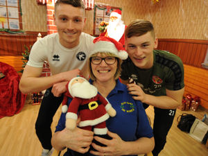 Supporting image for story: Saddlers players visit Walsall hospice to spread festive cheer