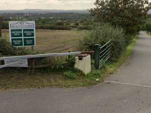 The entrance leading to Beacon Farm Butchers in Aldridge. 