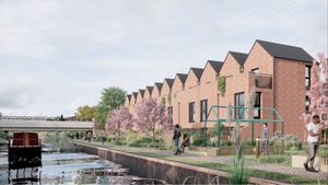 CGI showing how the Wolverhampton Canalside South development will look
