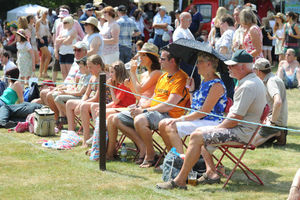 Spectators watch the dog training by Whitchurch Dog Training Club