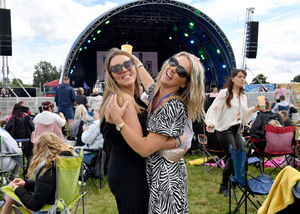 Festival goers enjoy the music in Penkridge