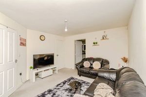 The living room is a generous size