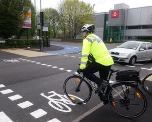 Caption: A cyclist on a cycle lane. Picture by Transport for West Midlands. Permission to use.