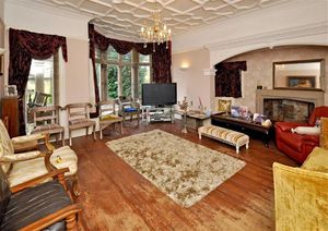 The living room when the house was sold