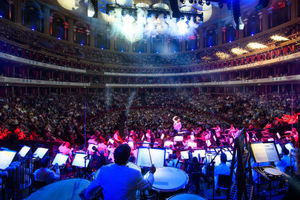 Conductor Michael Seal conducts the orchestra