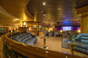 An empty lounge on board the ship