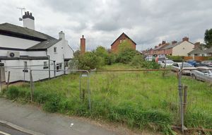 Planners have turned down a proposal to build three houses on the site of a former stone merchants next to the Black Lion pub in Salop Road. Picture: Google