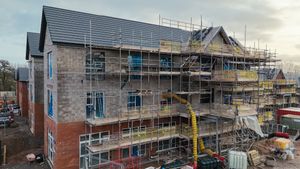 When complete, the £20 million retirement village on Newport's eastern edge - opposite Mere Park Garden Centre - will be made up of 61 apartments and 15 bungalows. Photo: McPhillips