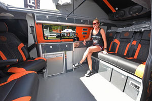 Sam Cunningham from VW Festival, in a stylish Dubcraft van