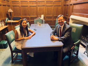 Sonia Kumar MP with Minister for Local Growth Alex Norris MP. Picture Sonia Kumar free for LDRS use