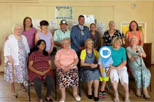Councillor Jones poses with members of Hill Top Methodist Church