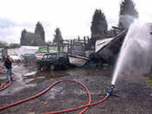 Supporting image for story: Blaze hits boatyard