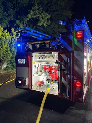 Fire crews tackling the late night incident. Picture: Bridgnorth Fire Station