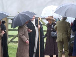 Supporting image for story: King and Queen brave wintry weather to attend church in Sandringham
