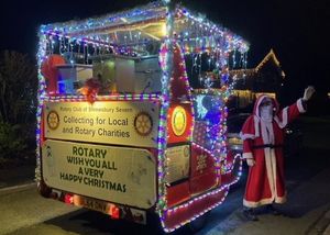 Shrewsbury Severn Rotary Club's sleigh will be doing the rounds of local supermarkets ahead of Christmas