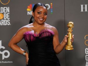 Supporting image for story: Brad Pitt ‘distracts’ Quinta Brunson during her Golden Globe acceptance speech