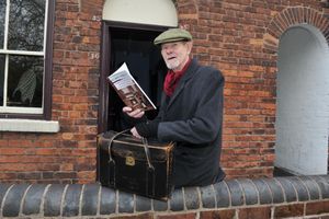 Keith Robinson from Shrewsbury who has written a book about Victorian Darlaston. Keith is pictured with his book at the Black Country Living Museum.