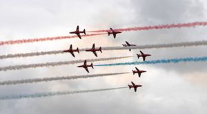 The Red Arrows at the RAF Cosford Air Show