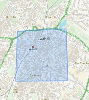 Section 60 powers were put in place covering this area of Walsall. Photo: West Midlands Police