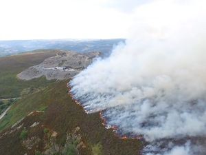 Supporting image for story: WATCH: Drone footage reveals scale of huge Horseshoe Pass fire