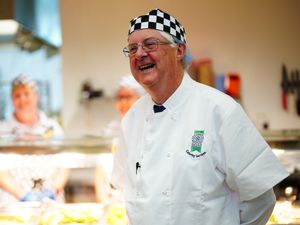 Supporting image for story: Mark Drakeford serves free school meals to primary school children