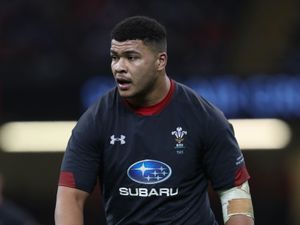 Leon Brown in training with Wales