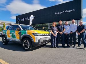 The new vehicle being picked up at Budgens Dacia Telford