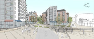 Artist's impression of Smithfield Square. Picture: LDA Design