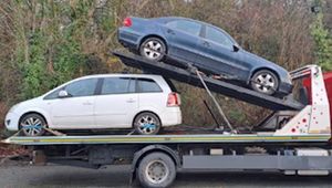 Two vehicles have been seized in Prees. Picture: West Mercia Police
