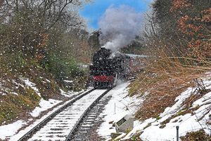 The Polar Express arrives at Telford Steam Railway