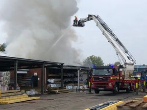 Supporting image for story: Crews battle severe fire at Brierley Hill builder's yard