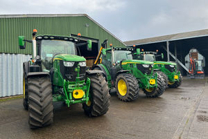 John Deere tractors at the machinery that at Hanley Hall.