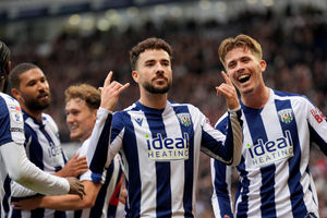 Mikey Johnston celebrates his stunning opener against Preston (PA)