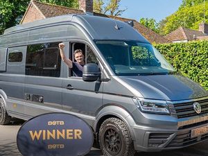 Nigel was over the moon with his prize 