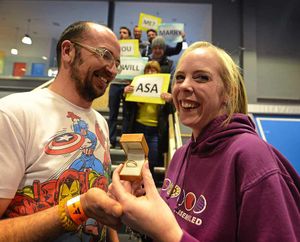 Jump at the chance – Lisa and Asa with the ring