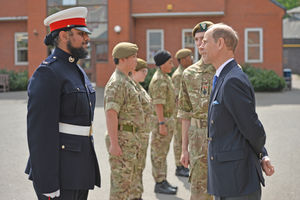 The Duke meets members of the cadet forces teams at the Royal School
