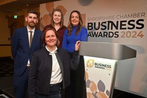 Chamber Chief Executive Ruth Ross  with Matthew Lowe (Director of Business), Rachel Owen (Director of Membership), Kelly Riedel (Events Manager) 