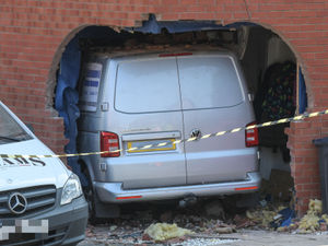 Supporting image for story: Gas pipe fractured as van crashes through wall and into house