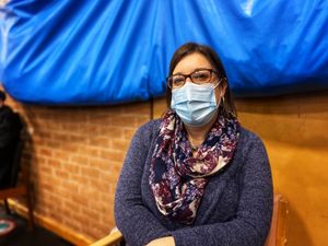 Care worker Dawn Robinson was among those to be vaccinated