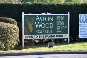 The entrance to Aston Wood Golf Club