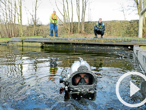 Supporting image for story: Water-way to spend the day as divers inspect canal gates