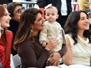 Supporting image for story: Nick Jonas and Priyanka Chopra’s young daughter makes first public appearance