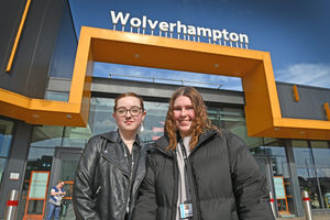 Pictured, left, Kaitlyn Guy and Holly Fawdrey, Wolverhampton university students
